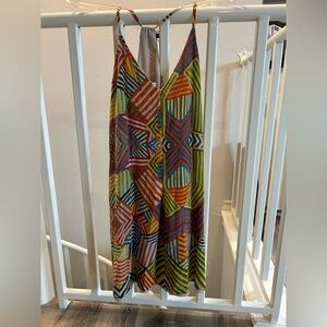 Alice + Olivia multicolor silk mini dress
No size tag but fits like XS
Y back